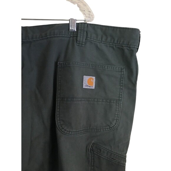 Carhartt Shorts Men's Size 48 Gray Green Relaxed Fit Cotton Blend - Picture 4 of 6